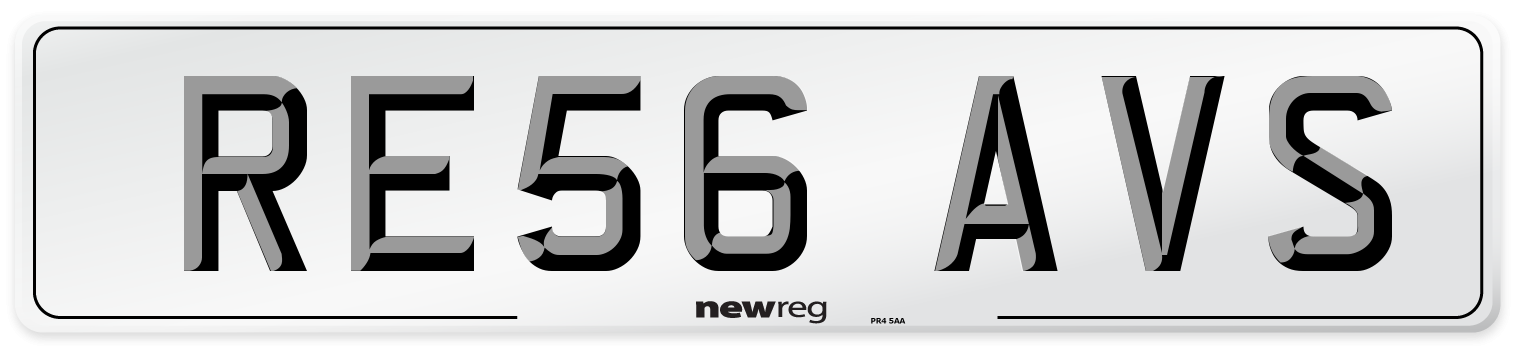 RE56 AVS Number Plate from New Reg
